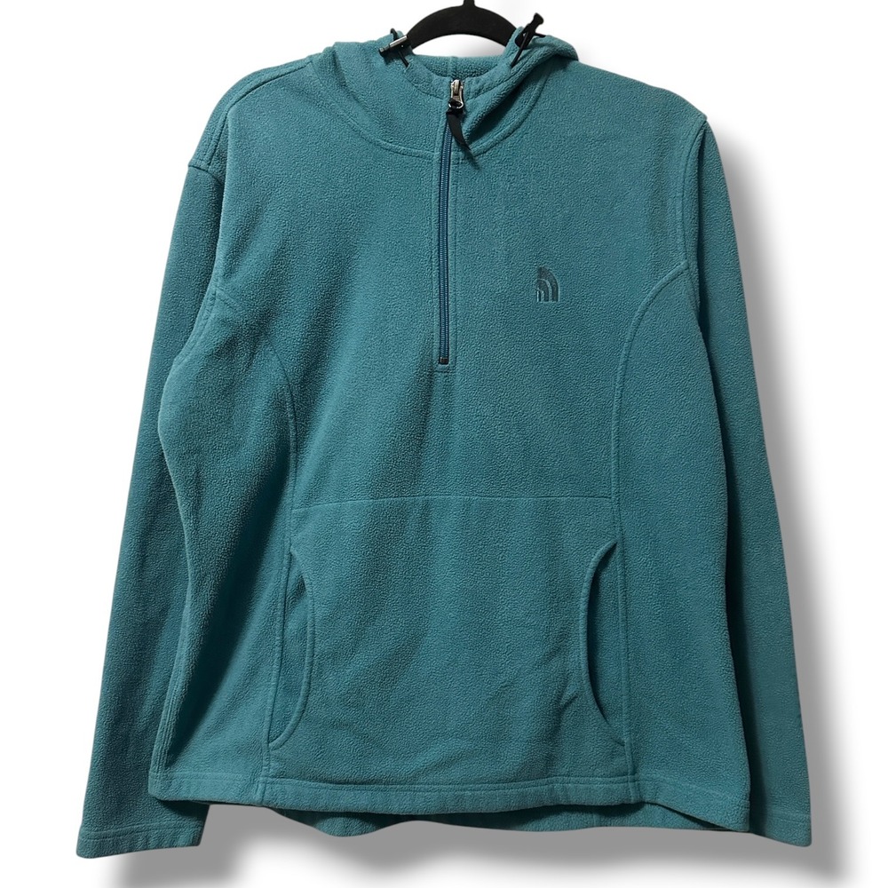1/4 Zip Fleece Hoodie Pullover The North Face Women's Teal Blue XL Gorpcore